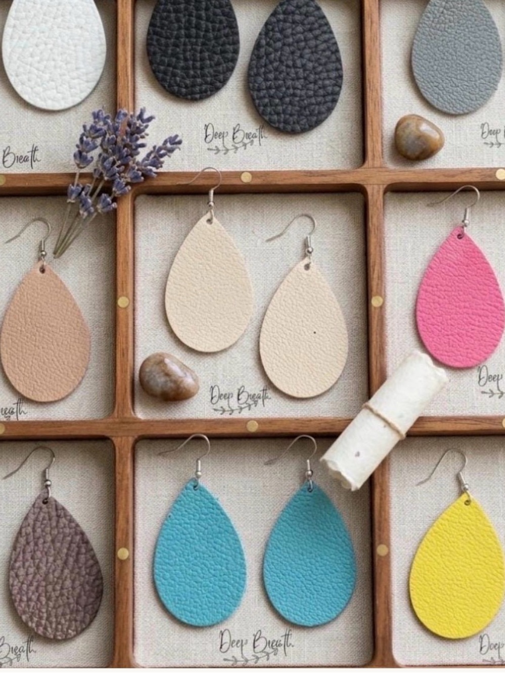 Teardrop Leather Earrings , leather earrings, plain earrings , earrings